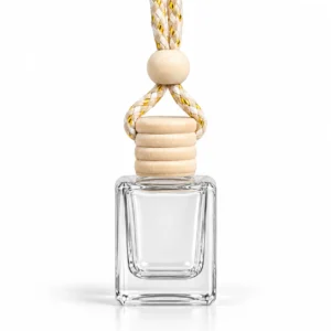 Transparent Car Perfume Bottle – Best Premium 10ml Glass with Wooden Cap | Essential Pack of 110-660