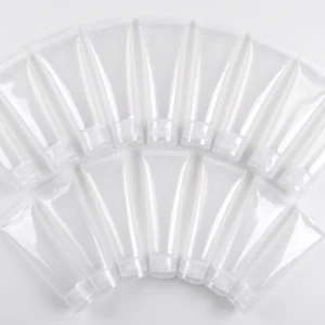 50ml transparent cream tube empty soft squeeze cosmetic tube flip top cap