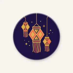Diwali Lanterns Design – Magnet, Keychain or Pin Badge