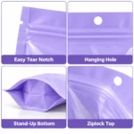 pastel lavender stand up pouch
